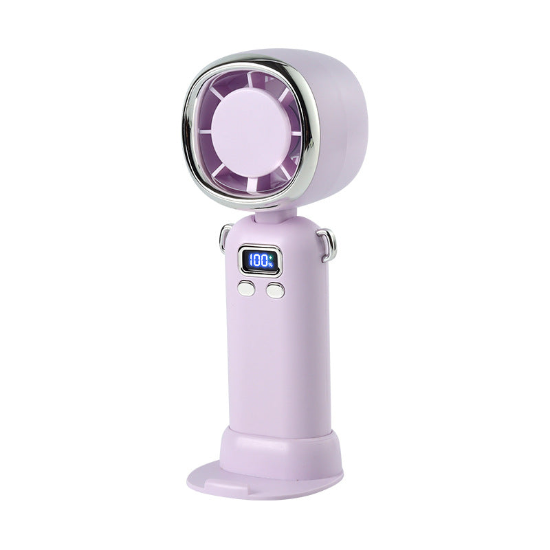 Women portable handheld fan with LCD display and powerful battery Stornfield