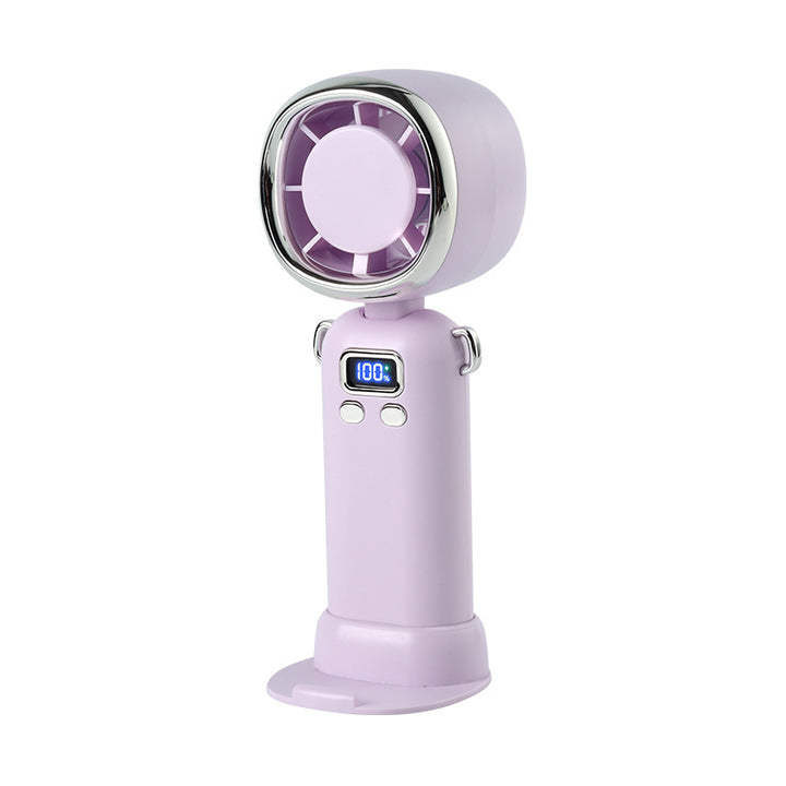 Women portable handheld fan with LCD display and powerful battery Stornfield