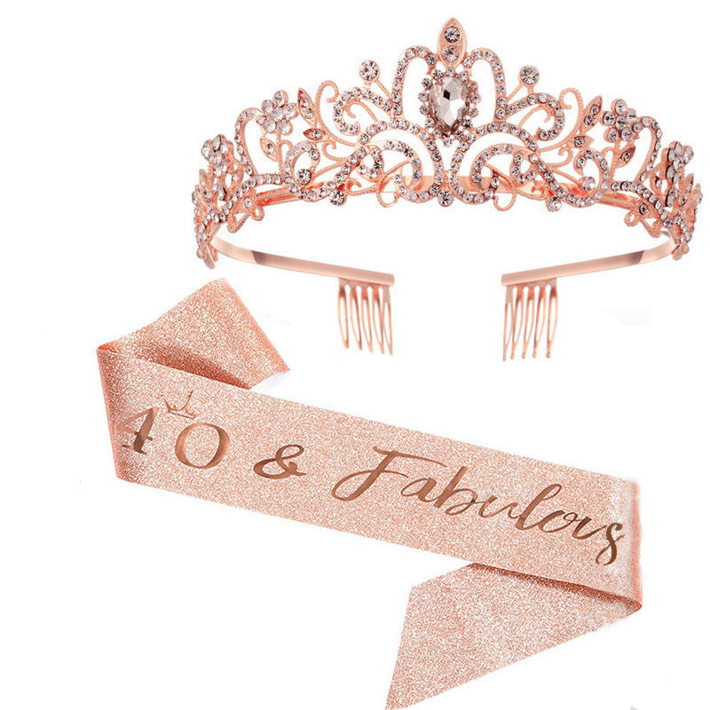 Women's Sparkling Crown with Radiant Rhinestone Embellishment Stornfield