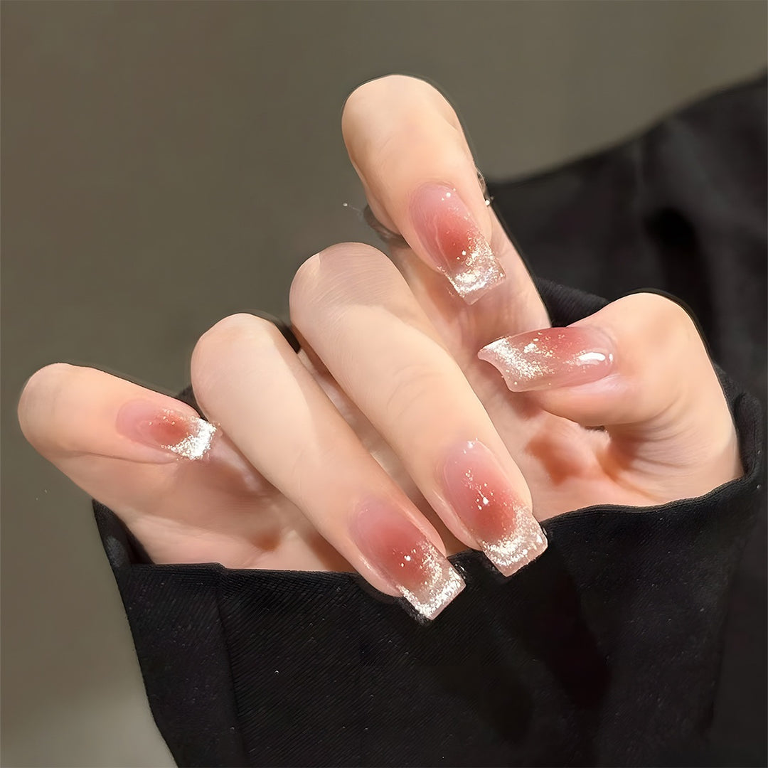 Artificial nail set with elegant glitter finish Stornfield