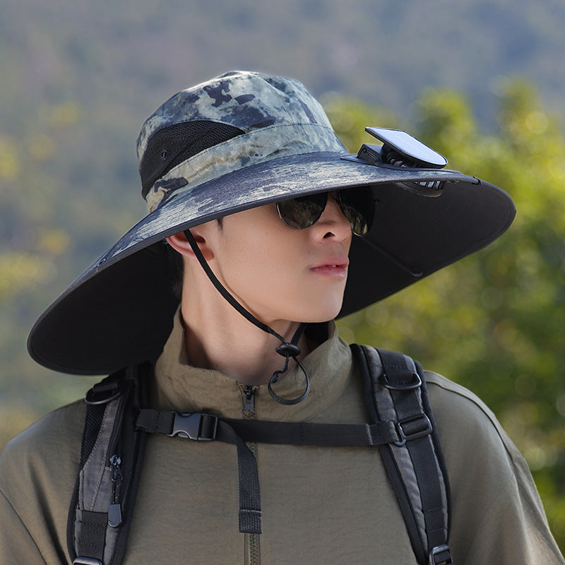 wide-brimmed outdoor sun hat with UV protection, breathable mesh, and adjustable chin strap Stornfield