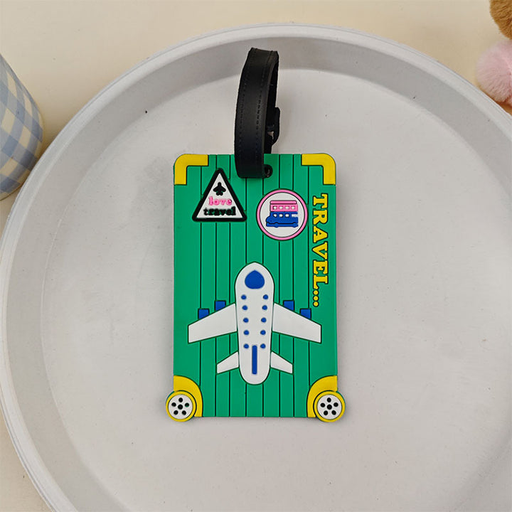 Unisex Luggage Tag in Fun Airplane Design Bowlift