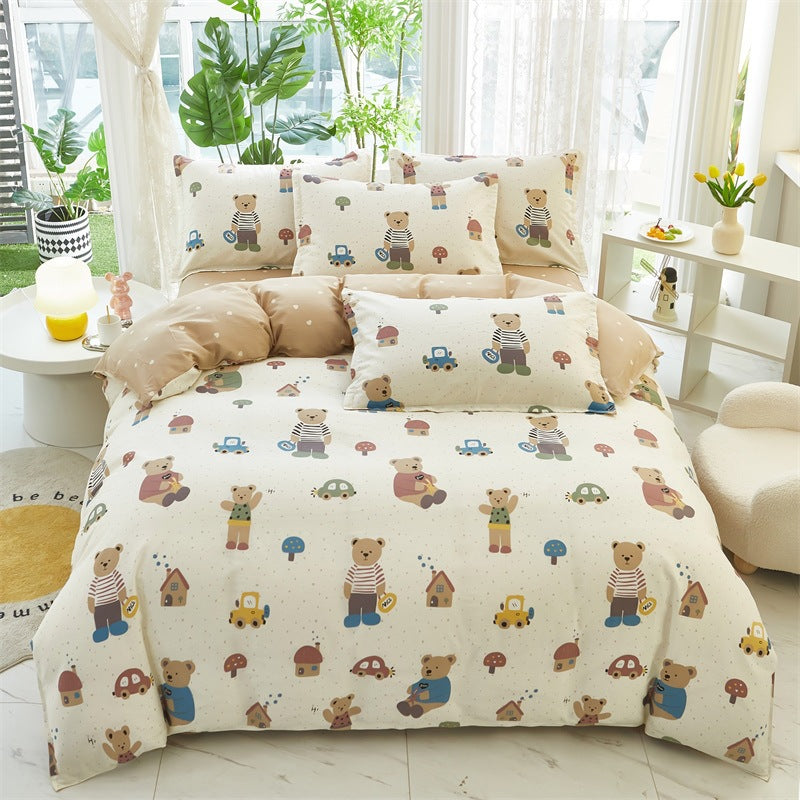 Cozy Heart Pattern Bedding Set