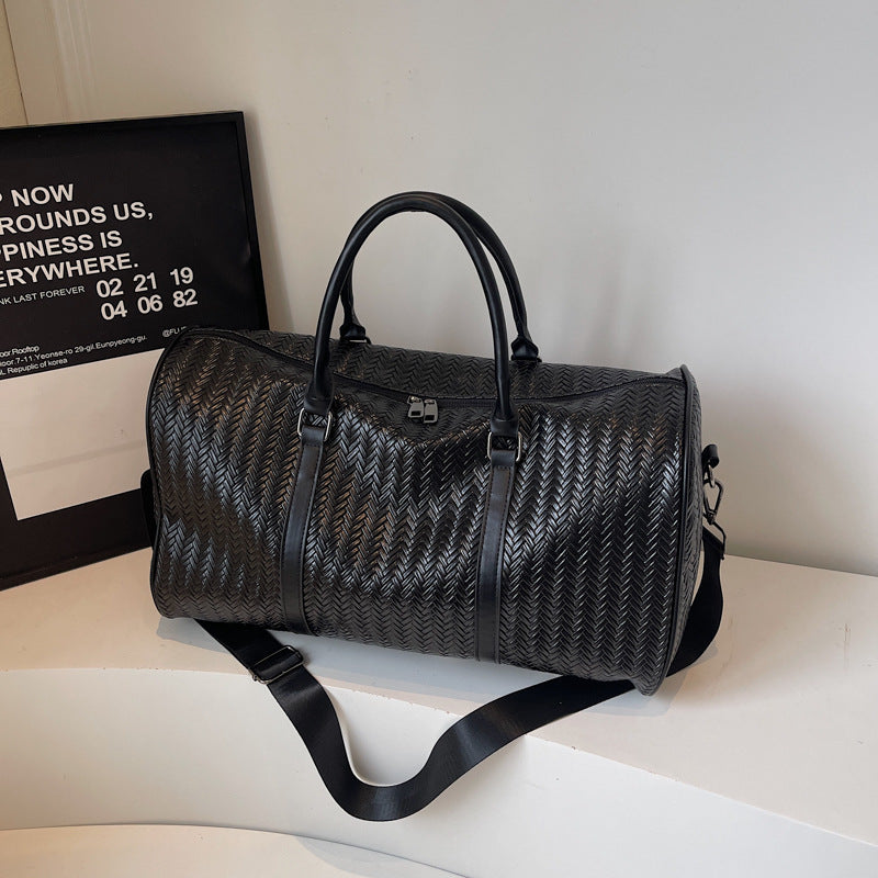 Sporty travel bag in modern basket pattern Stornfield