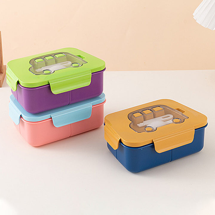 Multi-Functional Bento Lunch Box with Compartments and Utensils