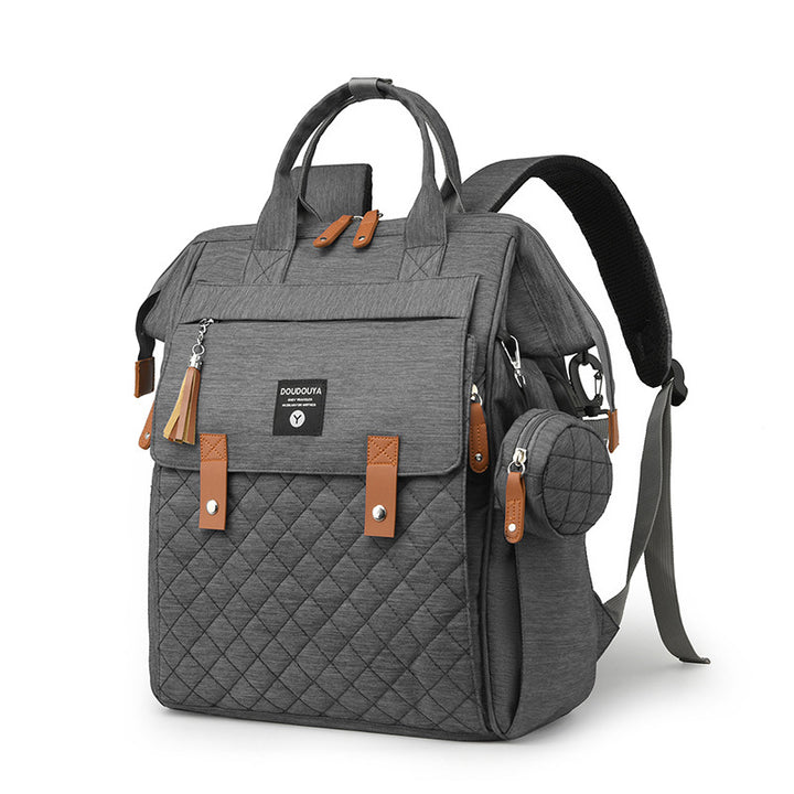 Multifunctional Quilted Diaper Backpack Stornfield