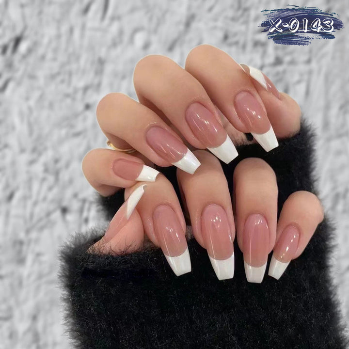 Elegant French Tip Acrylic Nail Set