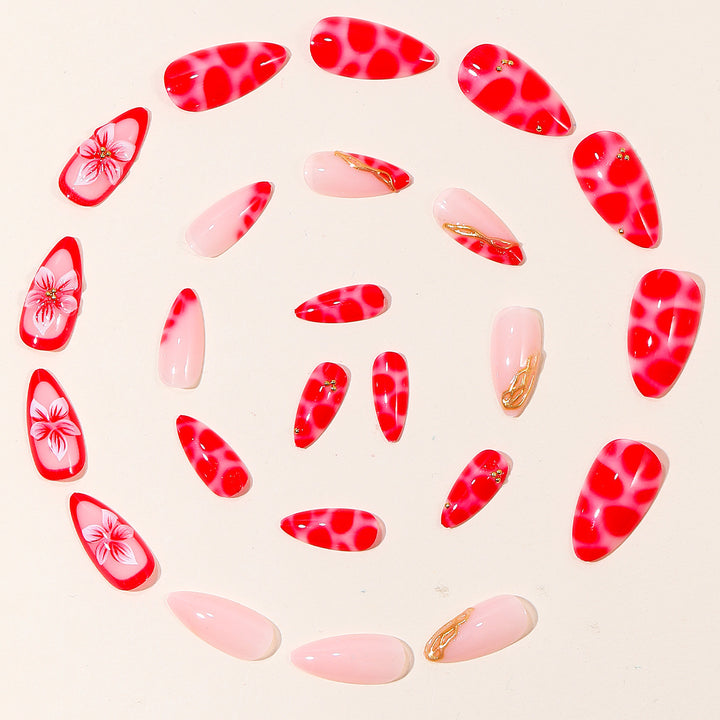 Floral Acrylic Nail Art Extensions Stornfield