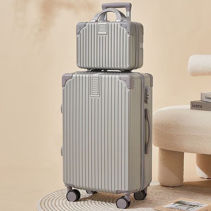 Hard-shell suitcase with double safety lock and flexible interior Stornfield