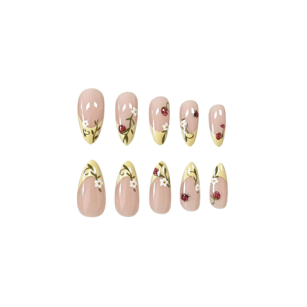 Floral Patterned Acrylic Nail Enhancements Stornfield