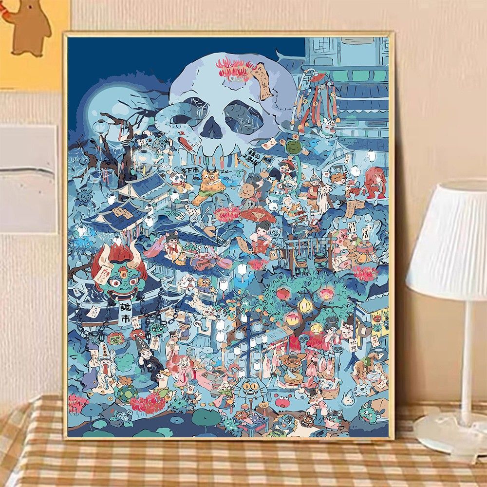 Whimsical Garden Scene Canvas Art Stornfield