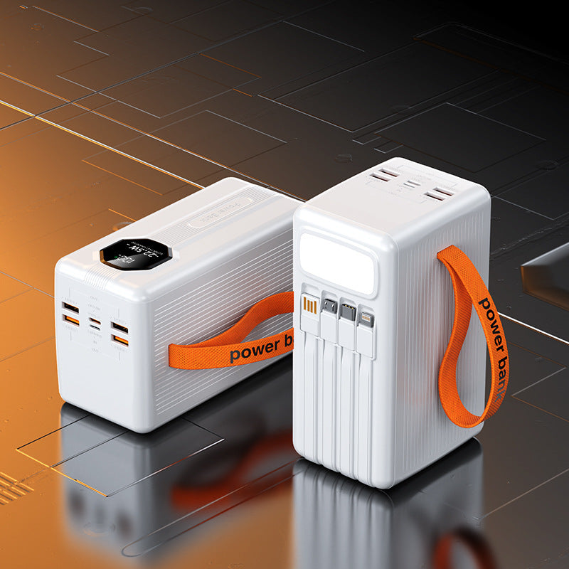 Portable power bank with integrated charging cables and intelligent fast charging function Stornfield
