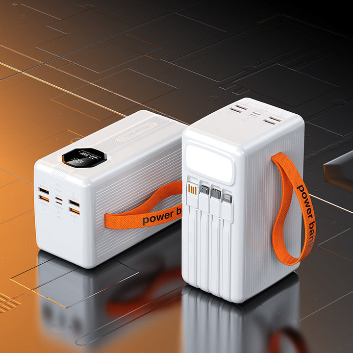 Portable power bank with integrated charging cables and intelligent fast charging function Stornfield