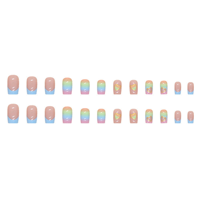Artistic Heart-Themed Press-On Nail Designs Stornfield