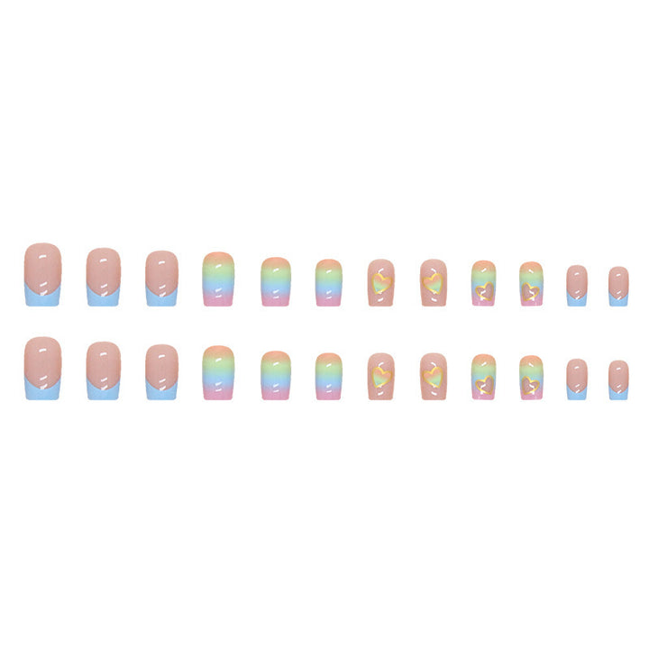 Artistic Heart-Themed Press-On Nail Designs Stornfield