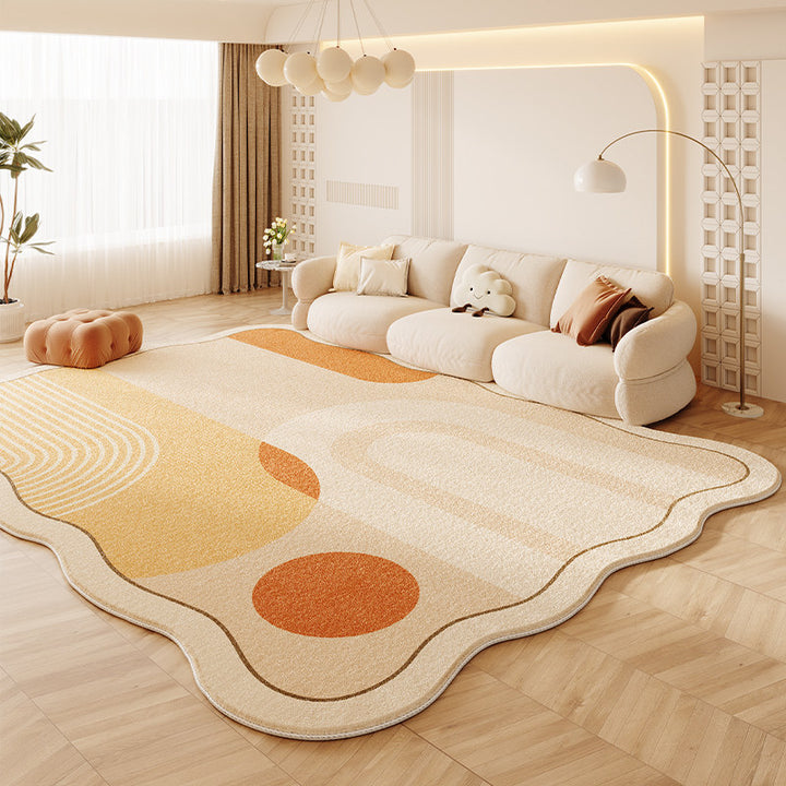 Organic Leaf-Shaped Area Rug