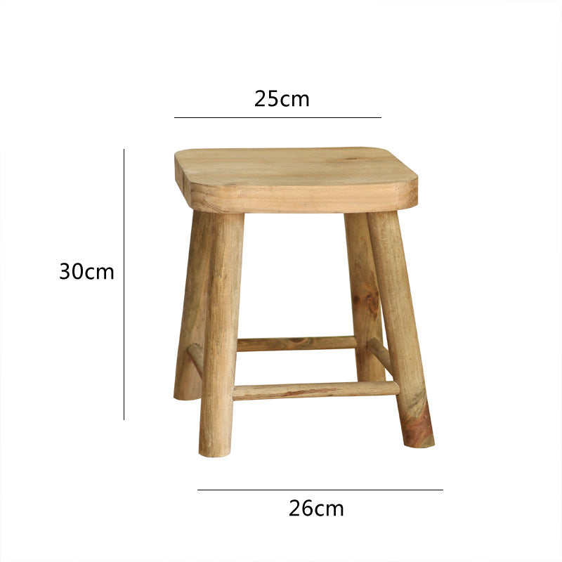 Robust stool made of solid wood Stornfield