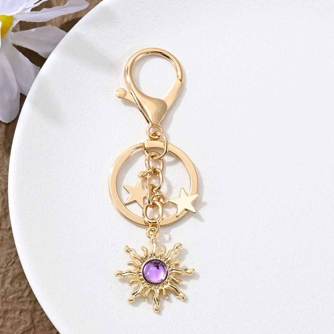 Keychain with Sparkling Sun Motif Stornfield