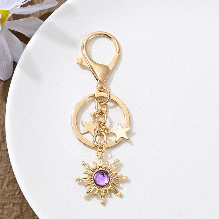 Keychain with Sparkling Sun Motif Stornfield