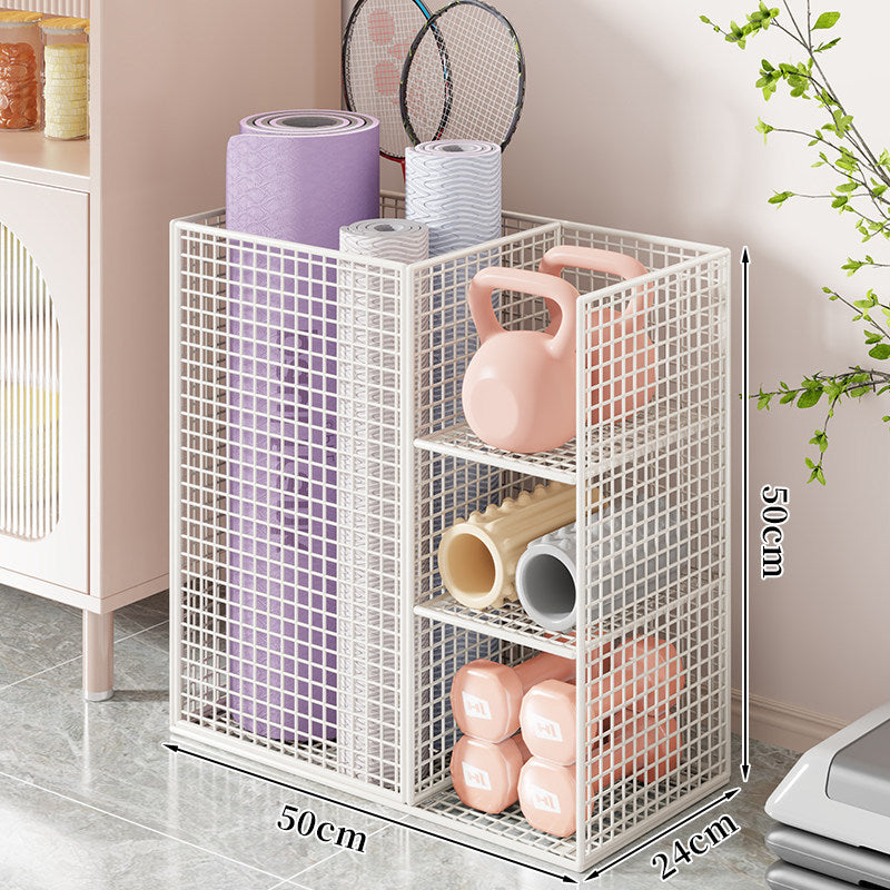 Vertical Rolling Fitness Gear Organizer with Mesh Compartments