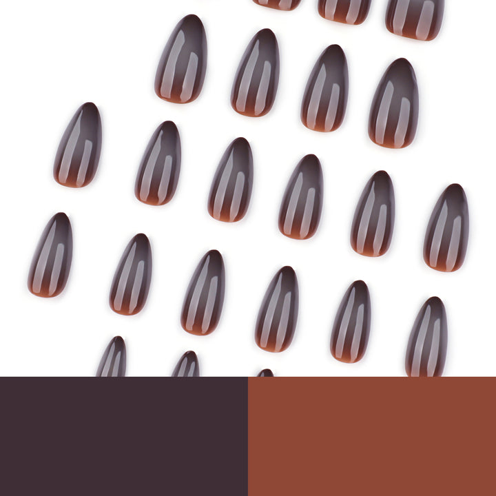 Artful nail extensions in elegant banana design Stornfield
