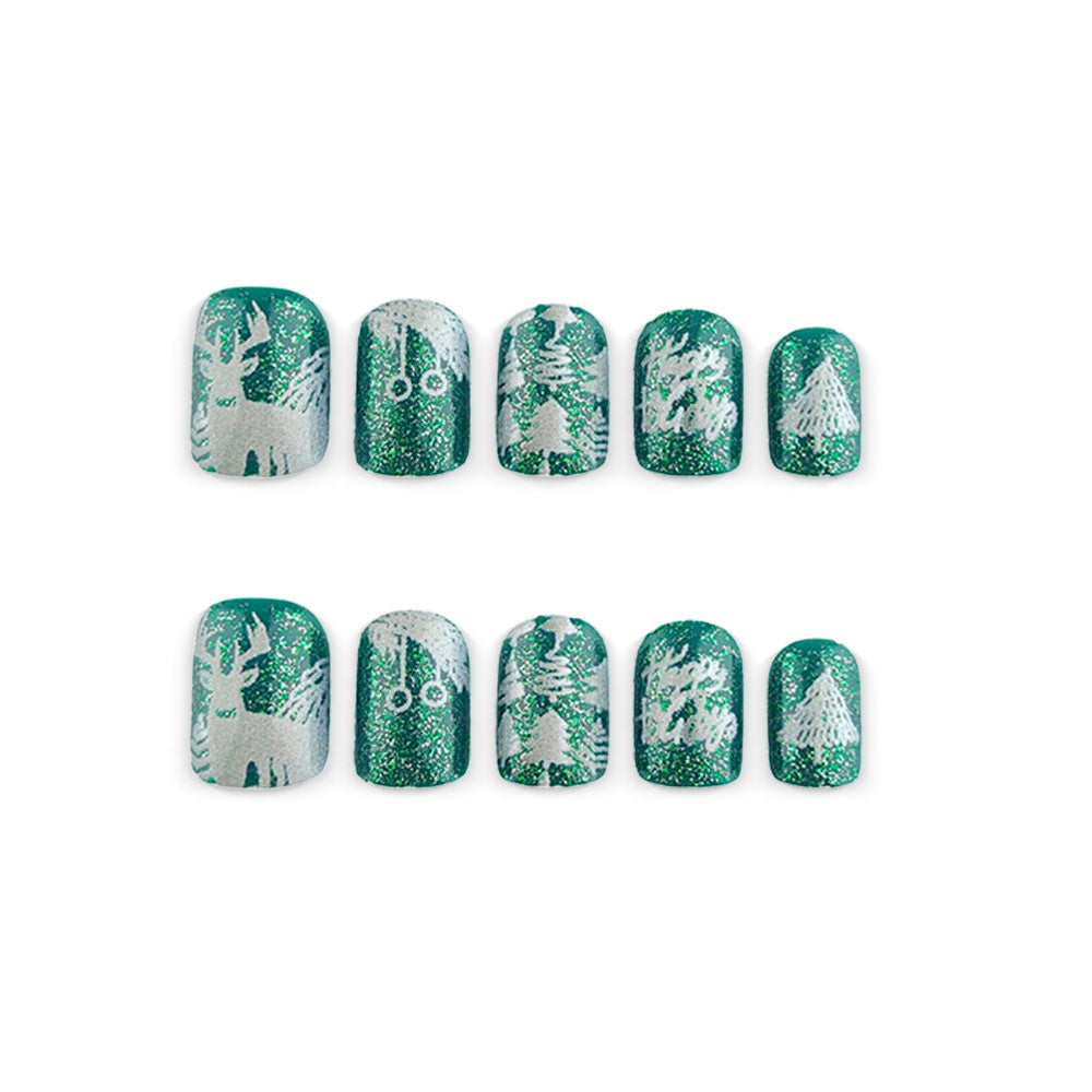 Artificial nails with festive winter motifs Stornfield