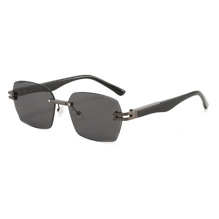Men's Elegant Square Sunglasses with Wooden Temples Stornfield