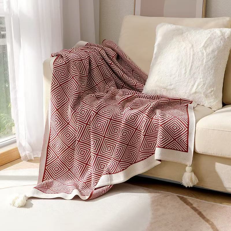 Home Decor Textured Knit Throw Blankets