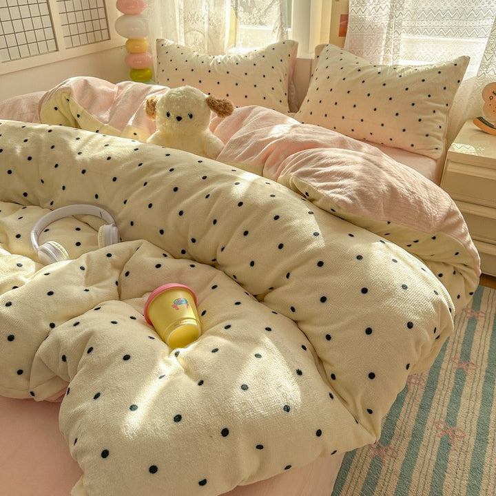 Cozy Polka Dot Duvet Set