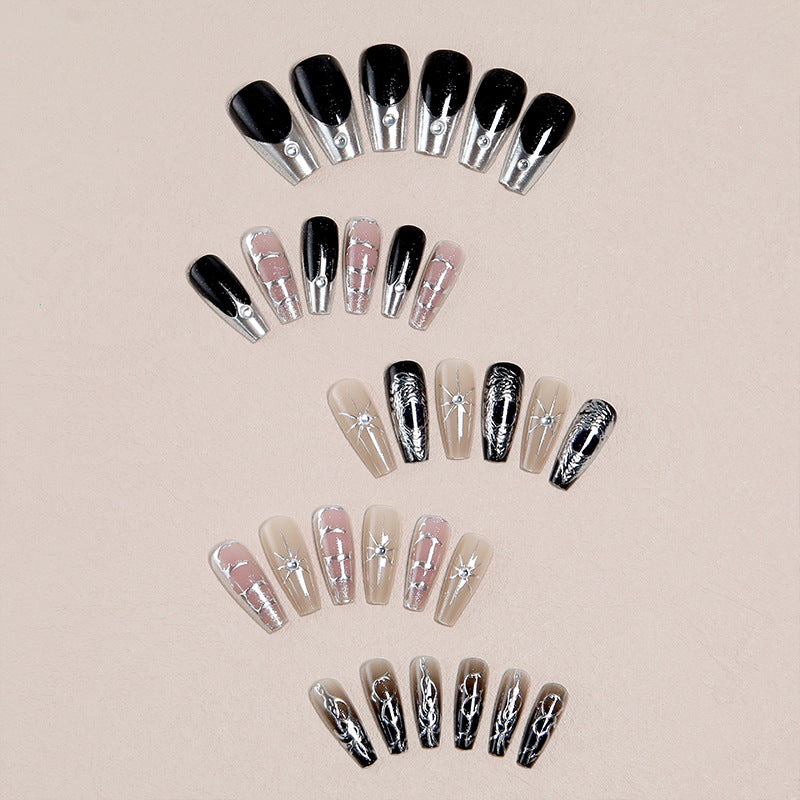 Artful nail tips with elegant patterns Stornfield