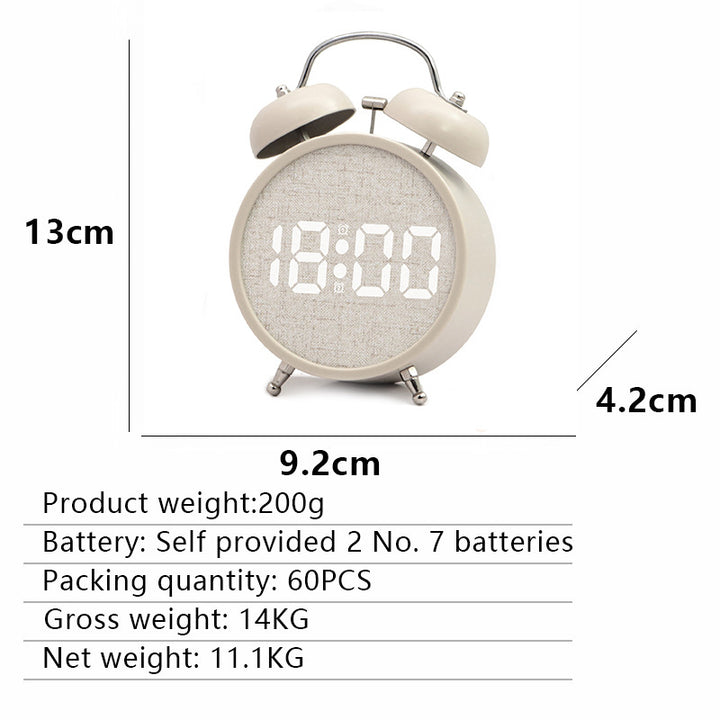 Digital Alarm Clock in Modern Design with Large LED Display Stornfield