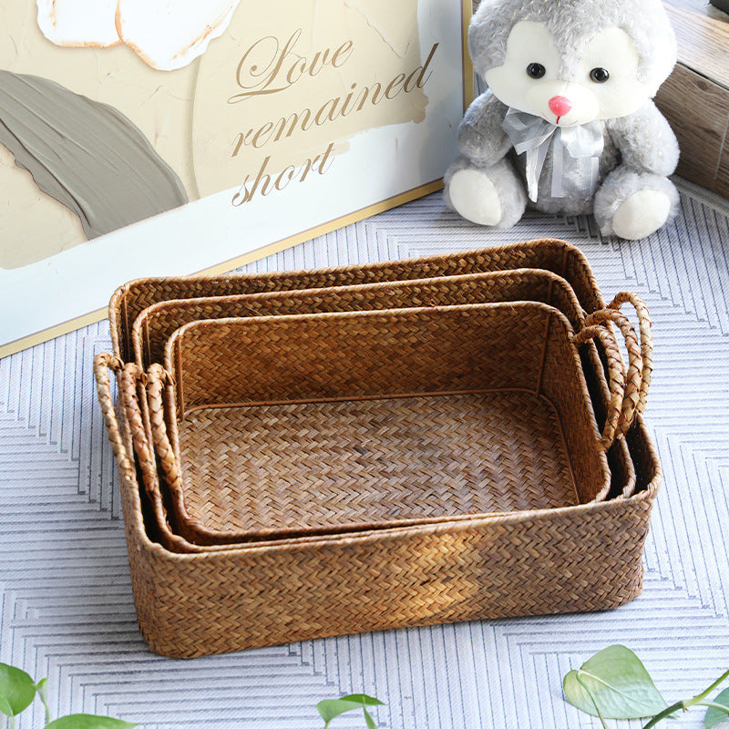 Handcrafted Natural Woven Storage Tray Stornfield