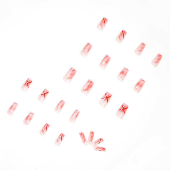 Artfully designed acrylic nails with marbled and decorative effects Stornfield