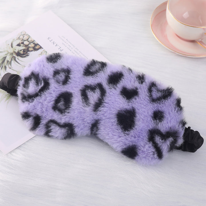 Women's cuddly faux fur sleep mask with heart-embossed surface and gathered comfort band Stornfield