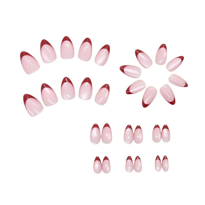 Elegant Artificial Nails with Stylish French Design Stornfield