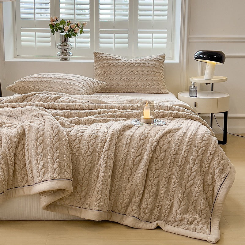 Textured Cozy Throw Blanket