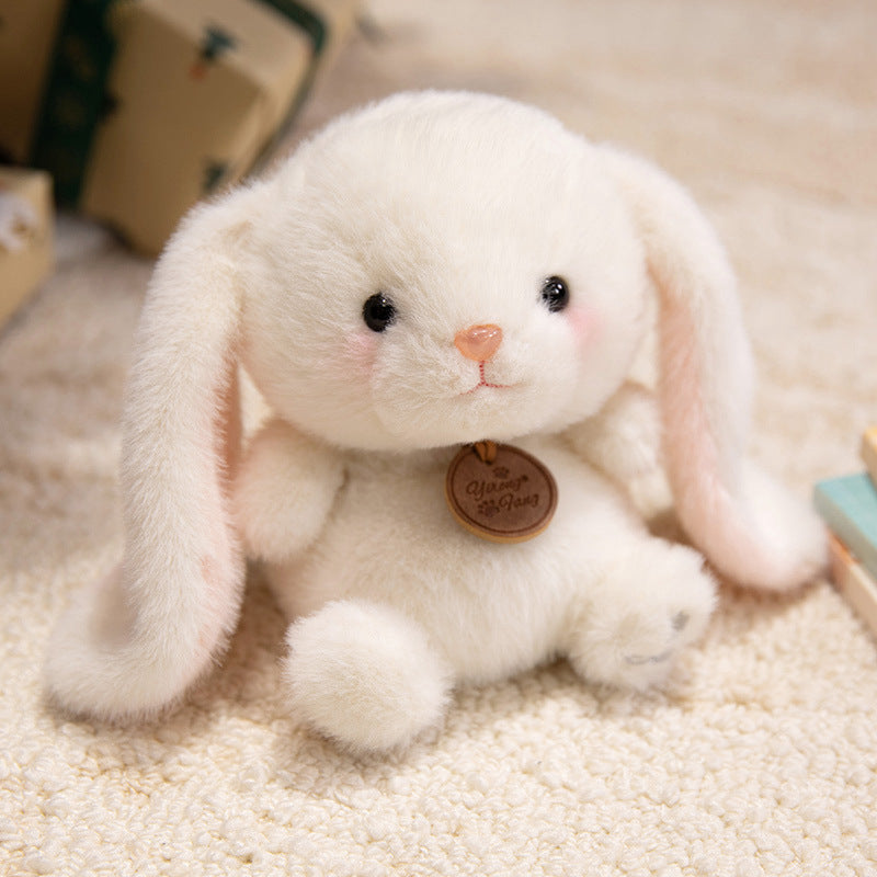 Plush Sitting Piglet Comforter Toy with Embroidered Paw Charm and Pendant Stornfield