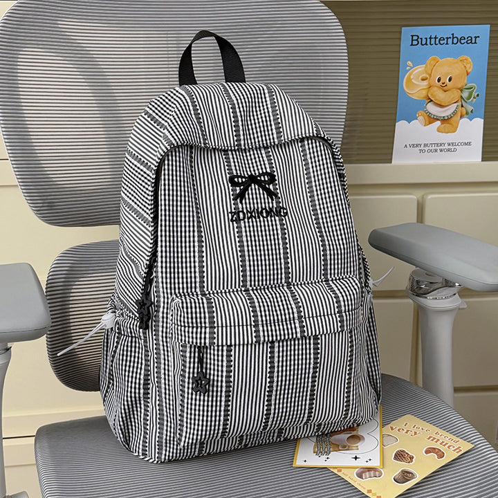 Adorable Striped Graphic Backpack Stornfield
