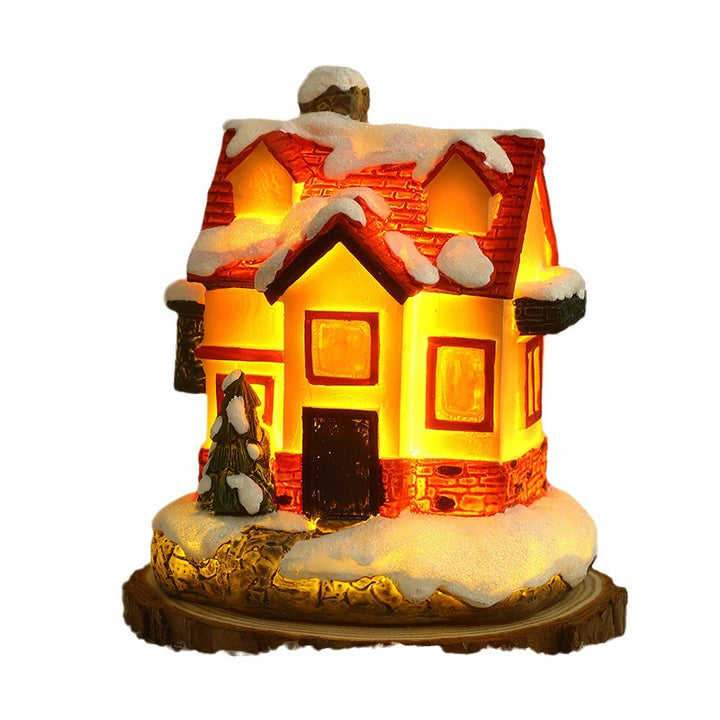 Illuminated Christmas village made of ceramic Stornfield