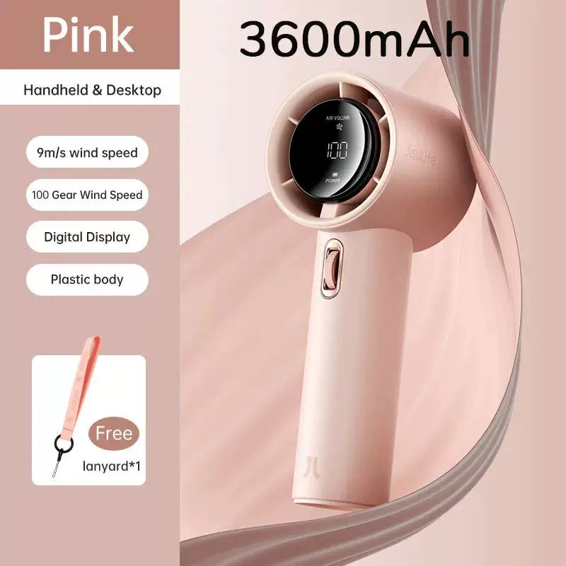 Unisex one-size rechargeable wireless portable hair dryer with digital display, multiple speed wind control and travel lanyard Stornfield