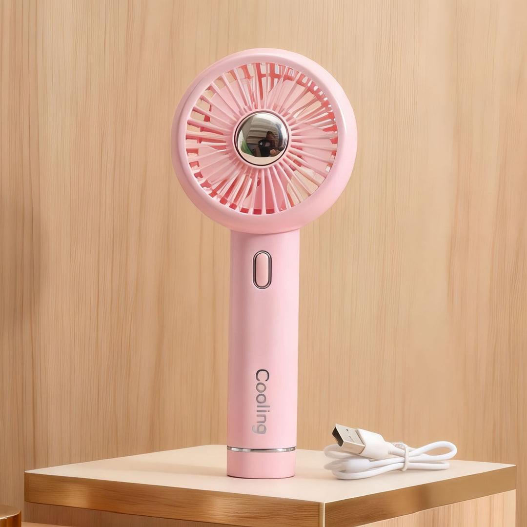 Ladies portable USB hand fan with ergonomic grip and variable speed control Stornfield