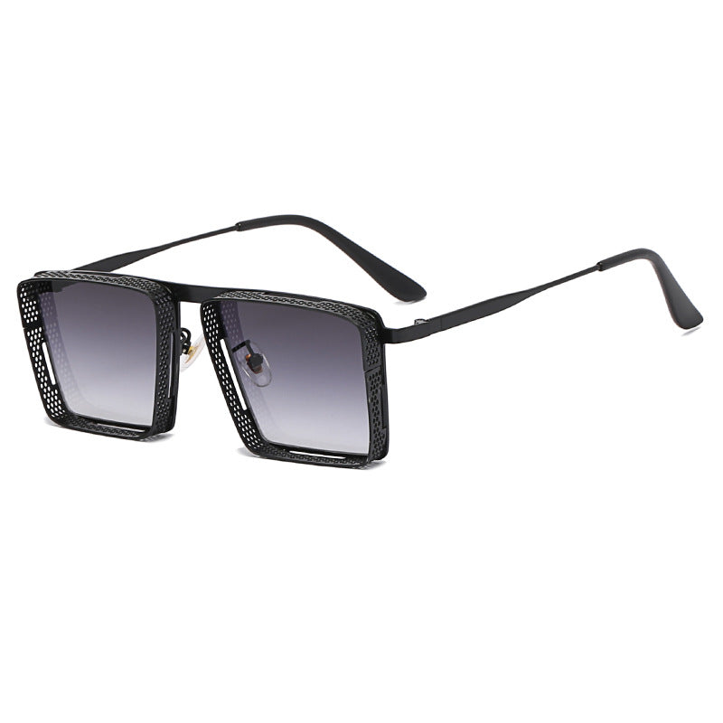 Ladies extravagant square sunglasses with perforated frame Stornfield