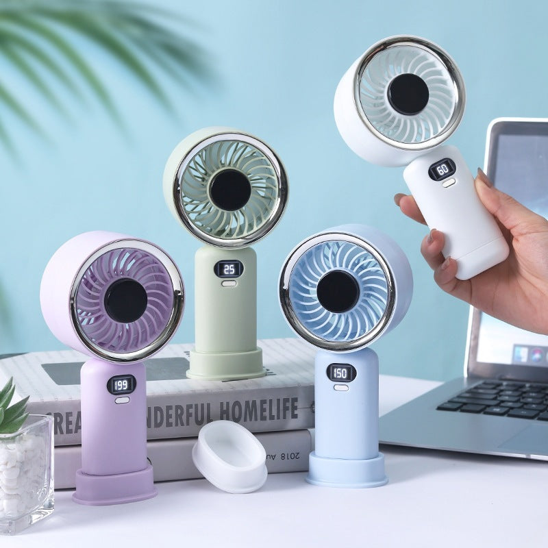 Unisex Portable Hand Fan with Digital Display Stornfield