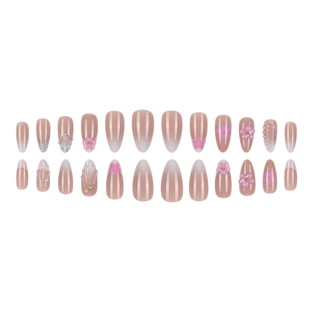 Floral-Designed Press-On Nails Stornfield