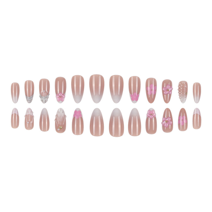 Floral-Designed Press-On Nails Stornfield