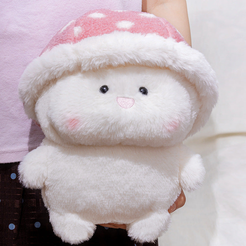 Plush Mushroom Buddy Collectible with Removable Faux-Fur Cap and Ultra-Soft Body Stornfield