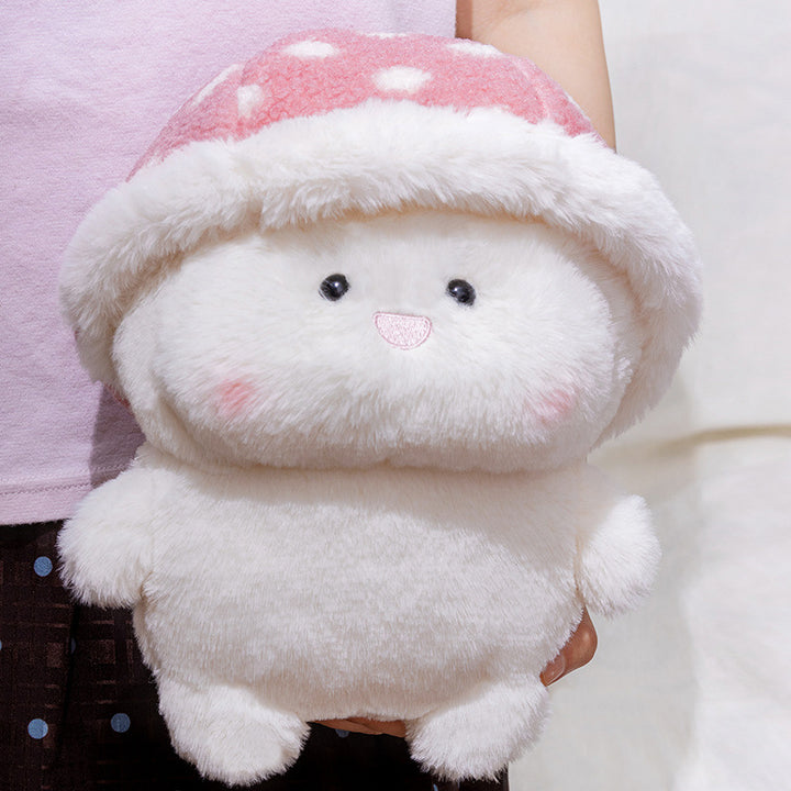 Plush Mushroom Buddy Collectible with Removable Faux-Fur Cap and Ultra-Soft Body Stornfield
