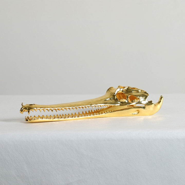 Decorative Crocodile Skull Sculpture