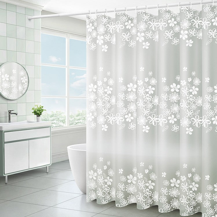 Floral Patterned Waterproof Shower Curtain Stornfield