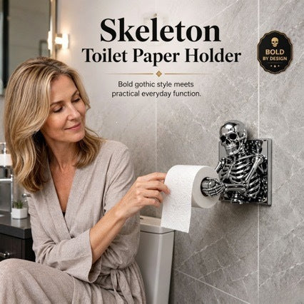 Skeleton-Themed Toilet Paper Holder Stornfield